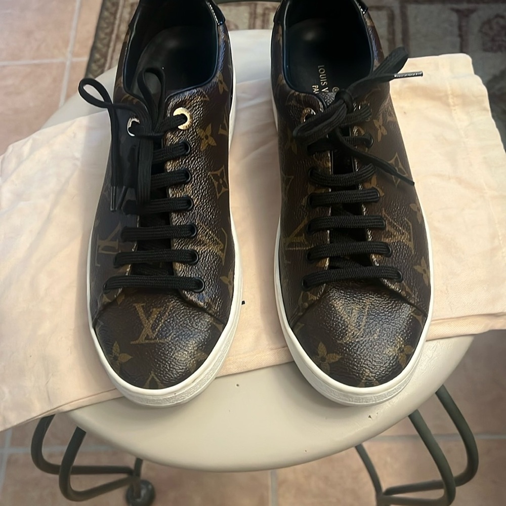 Louis Vuitton Brown and Black Monogram Sneakers